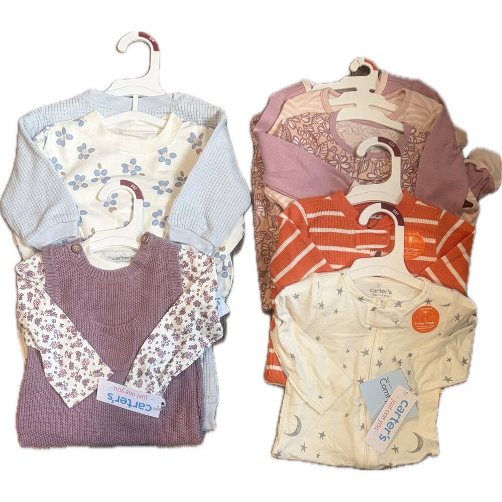 New Carters Cloud Island 6M Baby Girl Fall Clothing Lot Of 8